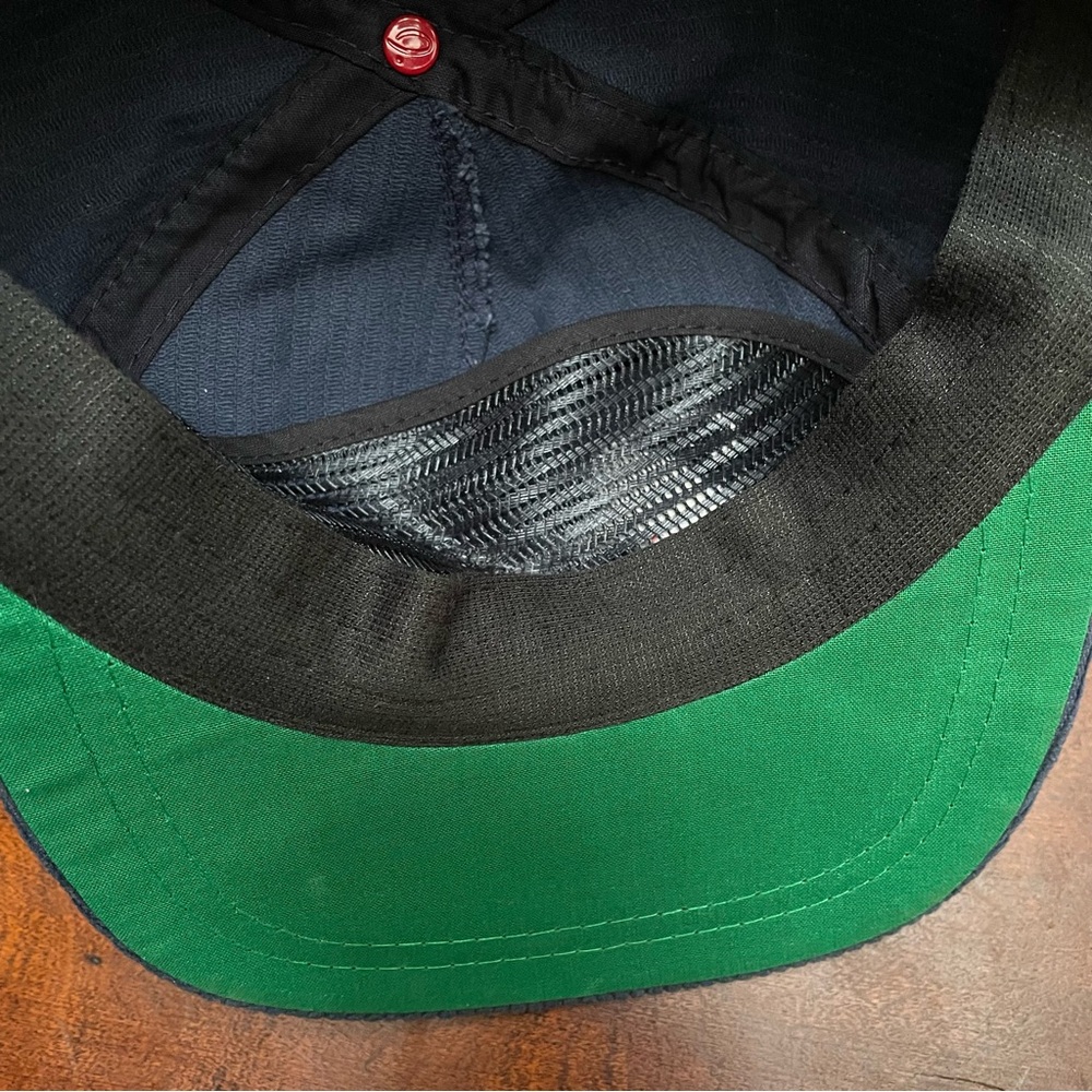 Blue Ribbed Corded Barstool Golf Adjustable Strap/Buckle Cap - Picture 9 of 11